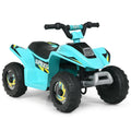 Cuatrimoto eléctrica infantil de 6 V con asiento bajo y ruedas resistentes al desgaste, azul