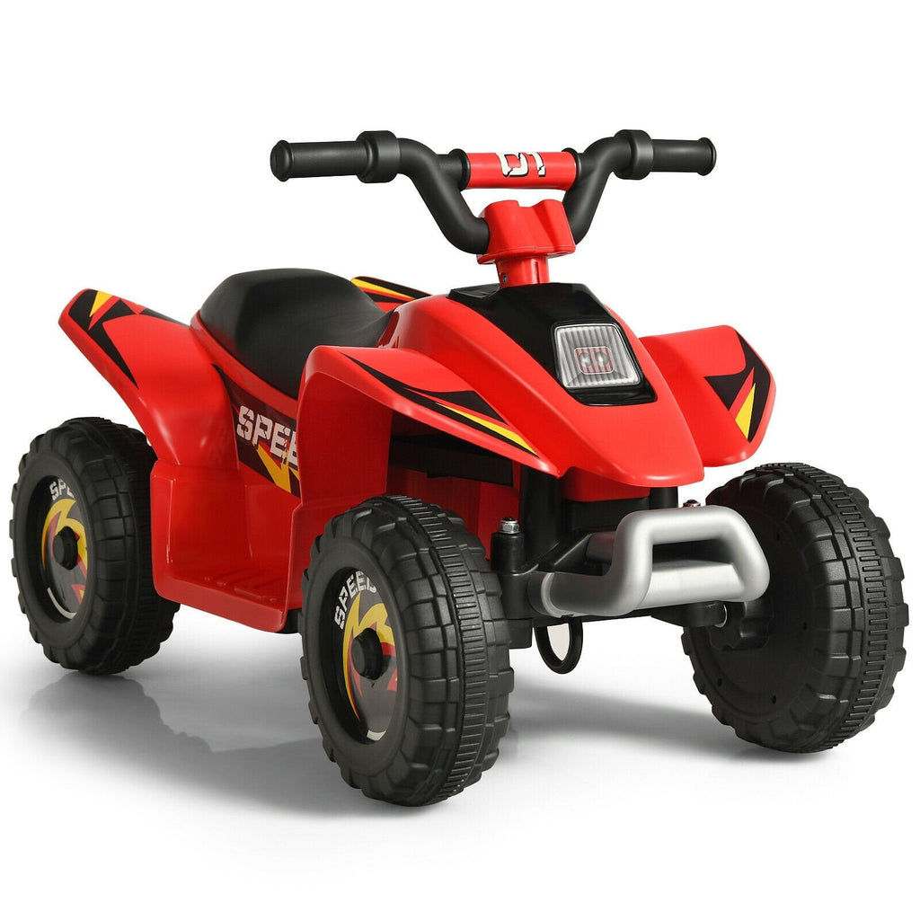 6V Elektro-Kinder-Quad mit Vorwärts- und Rückwärtsgang und 66 lb Tragkraft, Rot