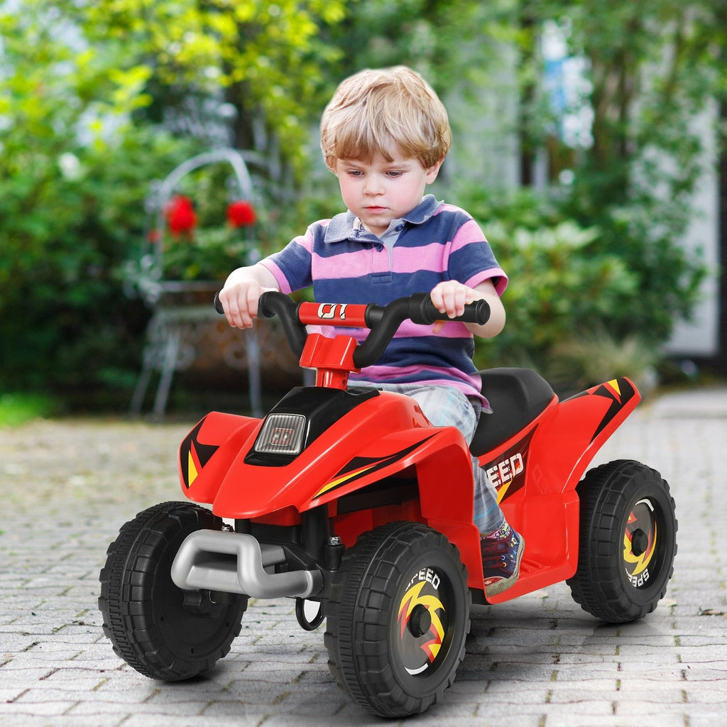 6V Elektro-Kinder-Quad mit Vorwärts- und Rückwärtsgang und 66 lb Tragkraft, Rot
