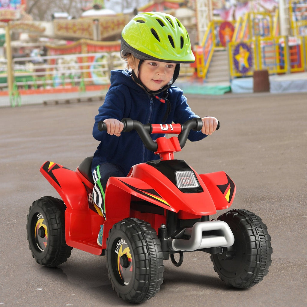 6V Elektro-Kinder-Quad mit Vorwärts- und Rückwärtsgang und 66 lb Tragkraft, Rot