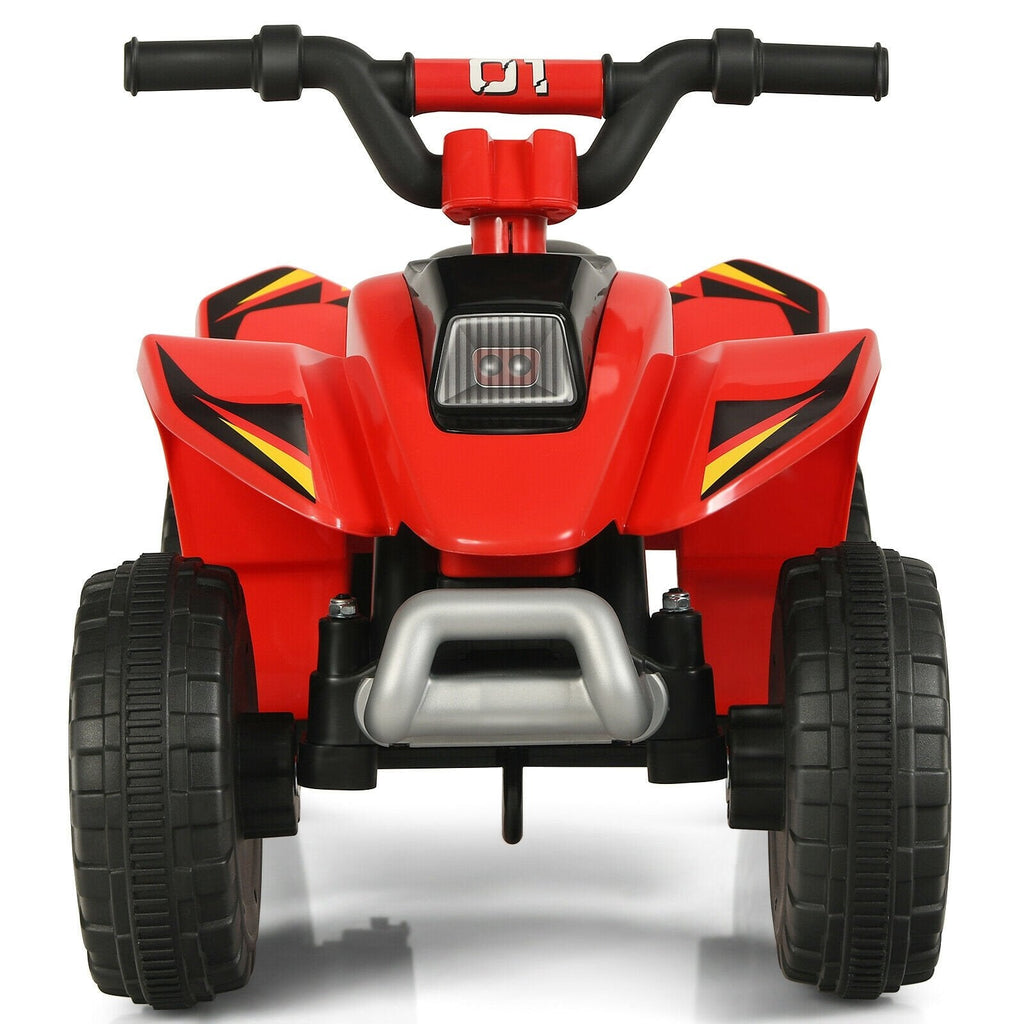 6V Elektro-Kinder-Quad mit Vorwärts- und Rückwärtsgang und 66 lb Tragkraft, Rot