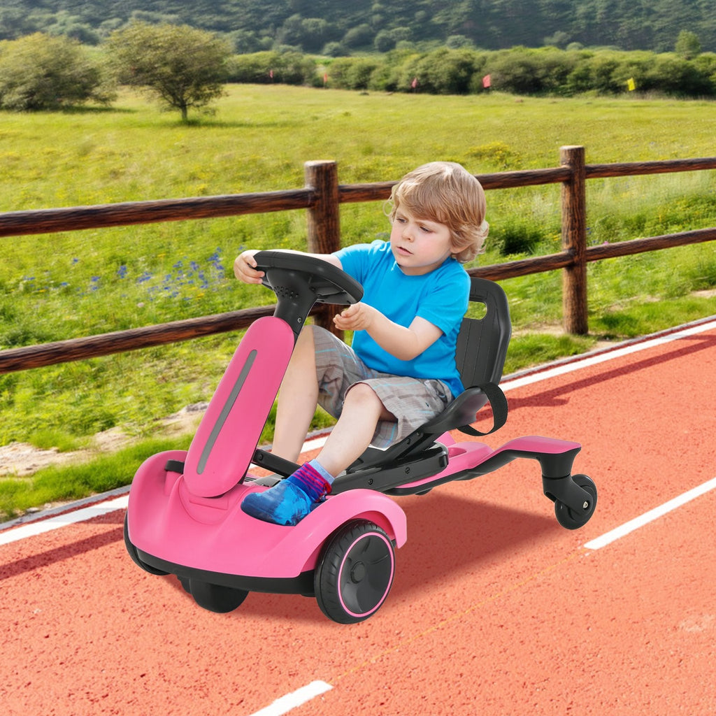 Coche de derrape para niños de 6 V con batería de 6 V y 5 Ah y de 1 a 2 horas de autonomía, rosa