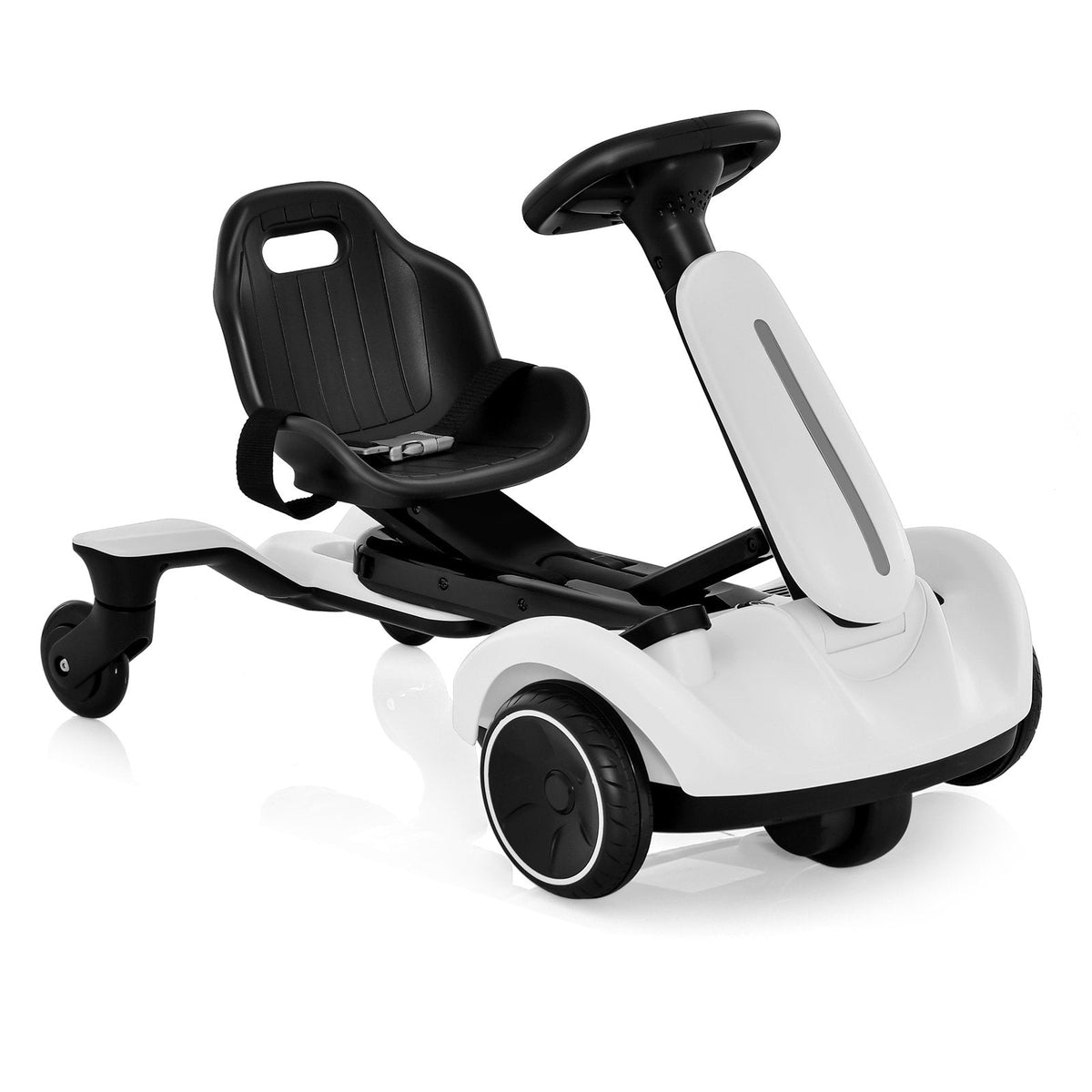 6V Kinder-Drift-Auto mit 9 kg Rahmen und 85 cm verlängerter Länge, Weiß