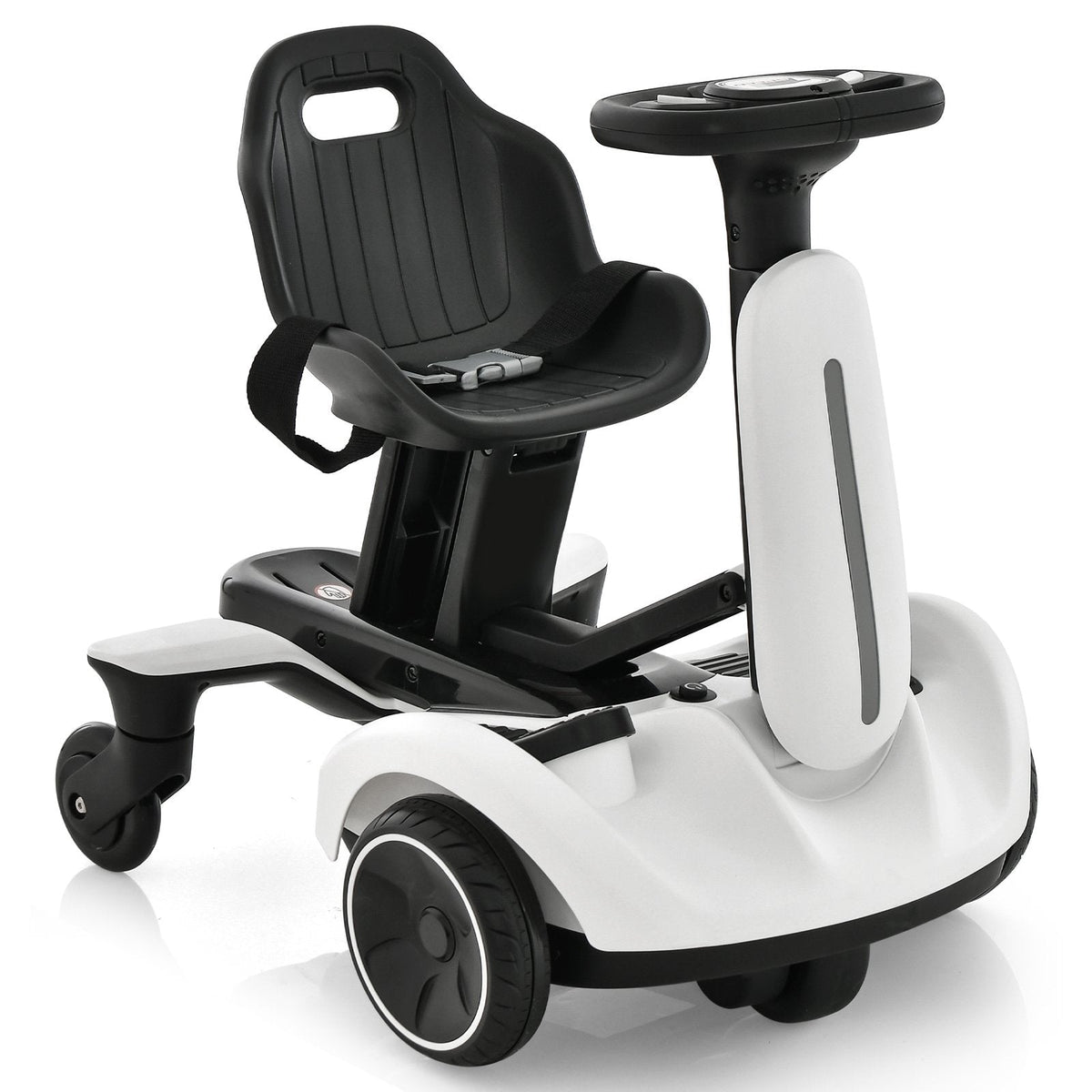 6V Kinder-Drift-Auto mit 9 kg Rahmen und 85 cm verlängerter Länge, Weiß