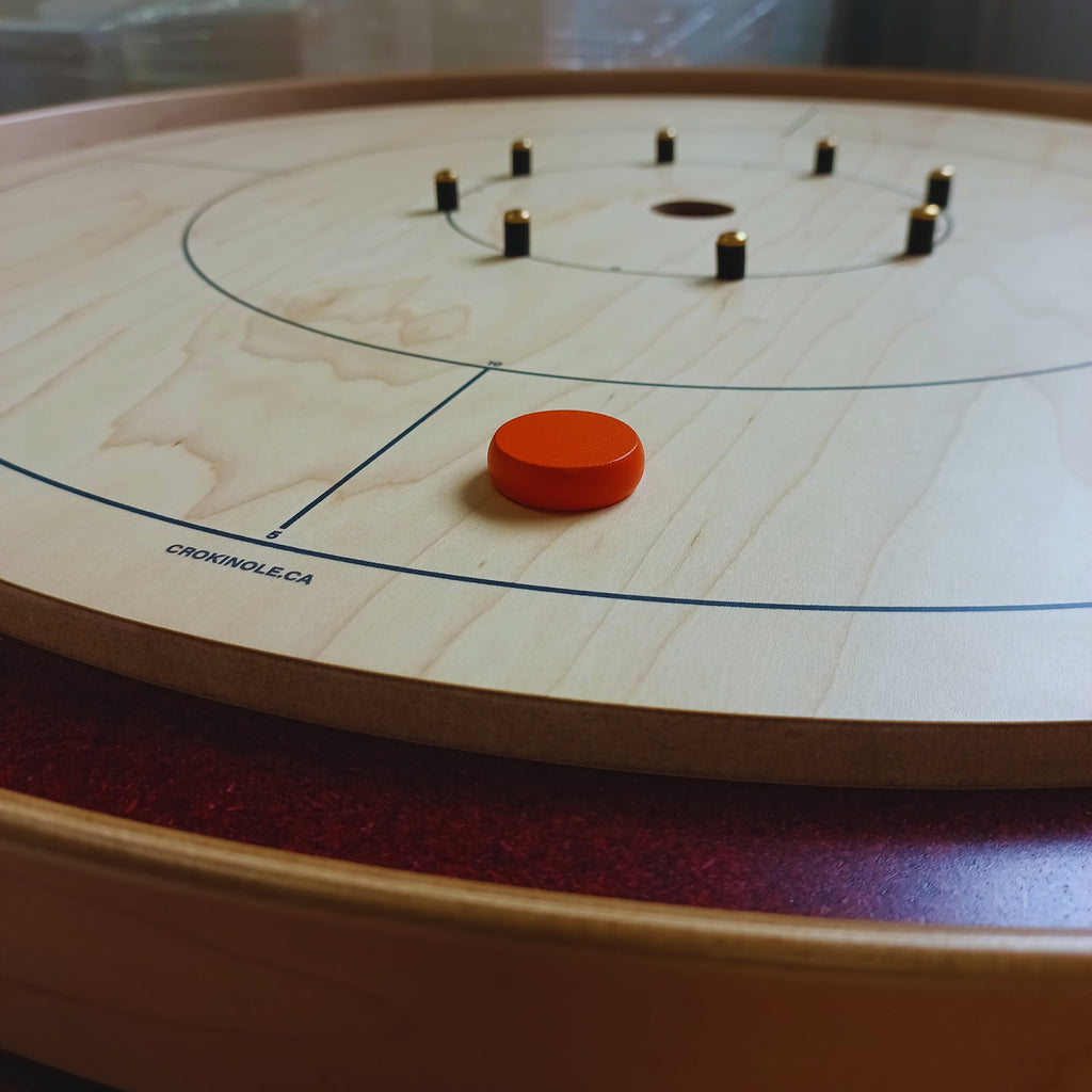 13 Orange Crokinole Discs (Half Set)