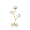 70 Inch Metal Framed Cat Tree with Three Cloud Perches and a Sisal Base Board