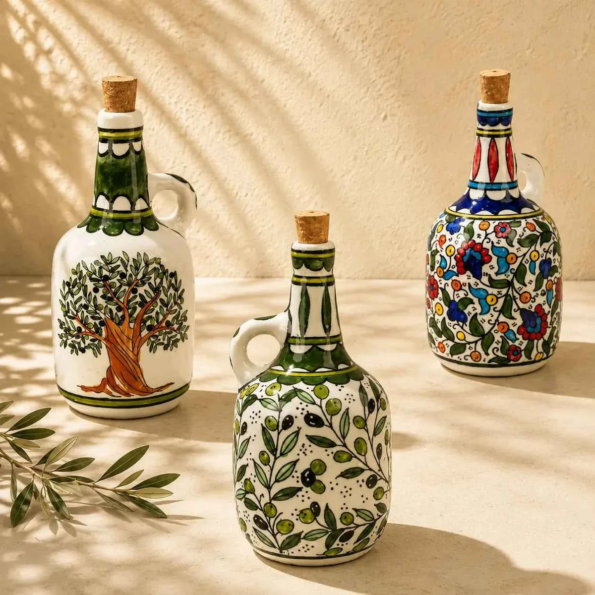 Handmade Ceramic Oil Dispenser / Oil Pourer – Oil Bottle 4.5 × 10 in