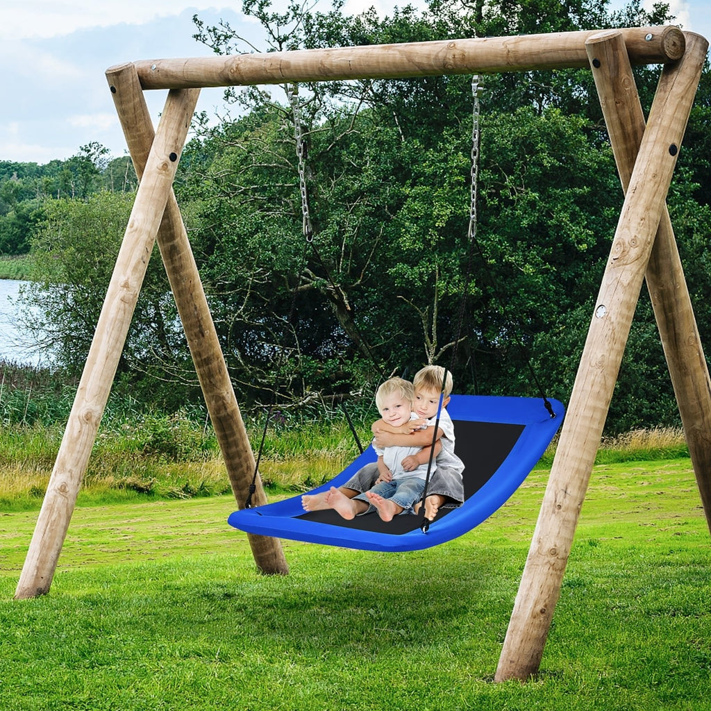 700 lbs belastbare, 152 cm große Plattform-Baumschaukel für Kinder und Erwachsene - Blau