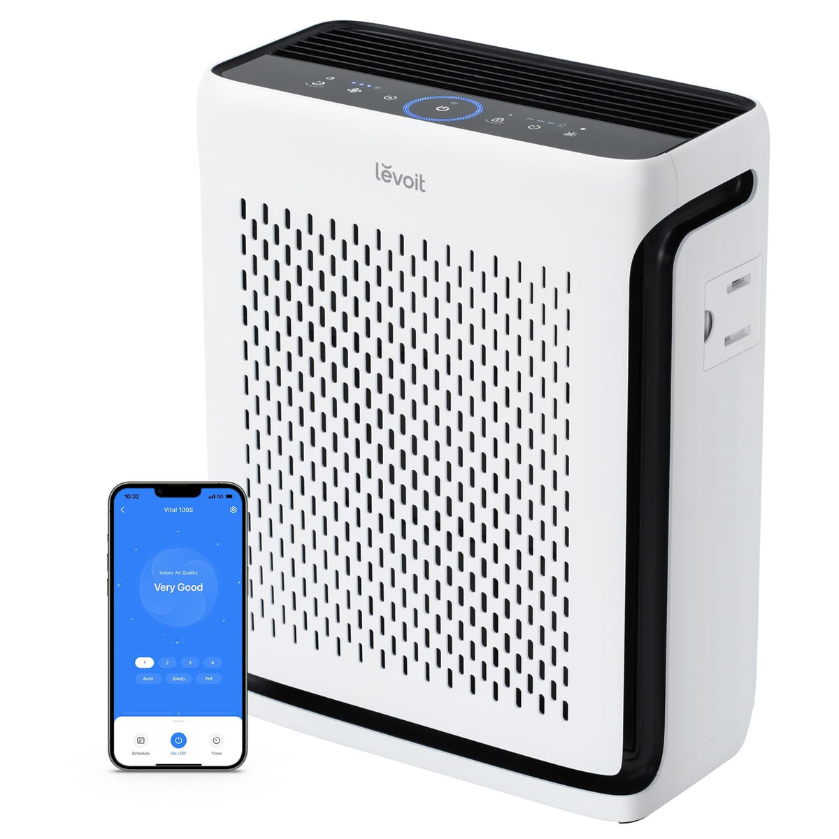 Levoit Air Purifiers for Large Room Home with Washable Filter and Air Quality Monitor, AHAM VERIFIDE, HEPA Sleep Mode and Auto Mode, Removes Pet Hairs, Allergies, Pollen, Smoke, Dust, Vital100S-P 🍁 All In One Marketplace Canada