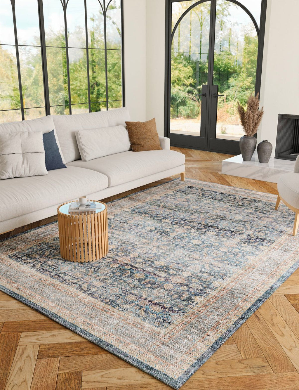 Davina Navy Lagoon Rug