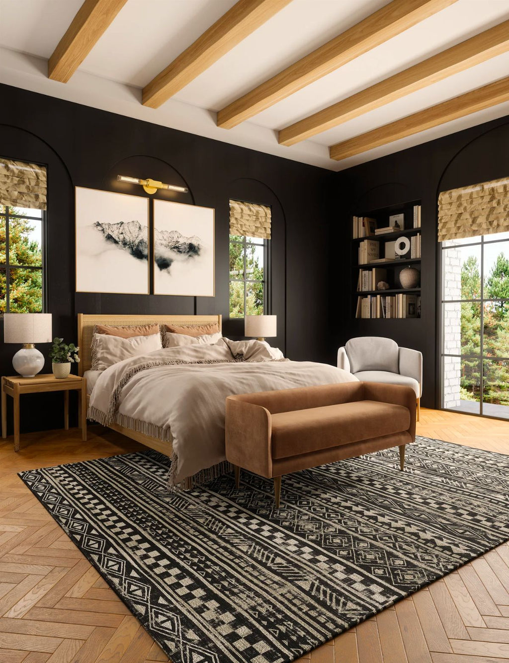 Nadine Black & White Rug