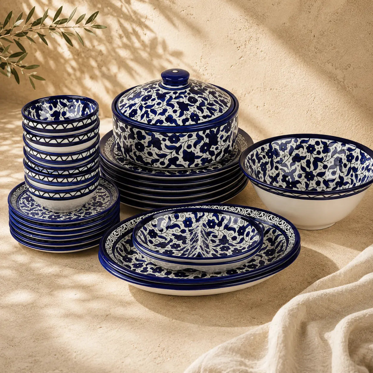 Handcrafted Ceramic Dinnerware Set for 6 – Luxury Tableware Dinner Set & Homeware Decor