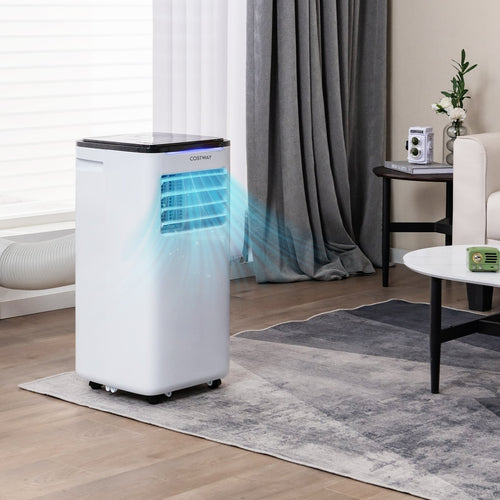 10.000 BTU 3-in-1-Mobiles Klimagerät mit Ventilator- und Entfeuchtungsmodus, 350 sq ft