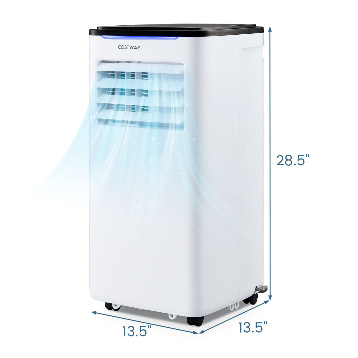 Tragbare 3-in-1-Klimaanlage mit 8000 BTU, Ventilator- und Entfeuchtungsfunktion, für 250 sq ft