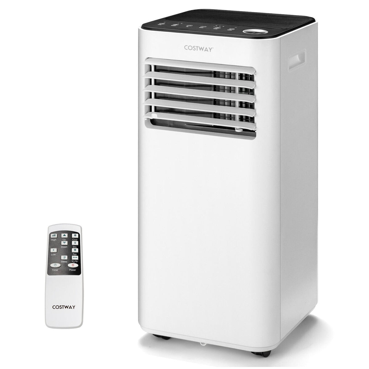 Aire acondicionado portátil de 8000 BTU con ventilador y modo deshumidificador, blanco, 250 pies cuadrados