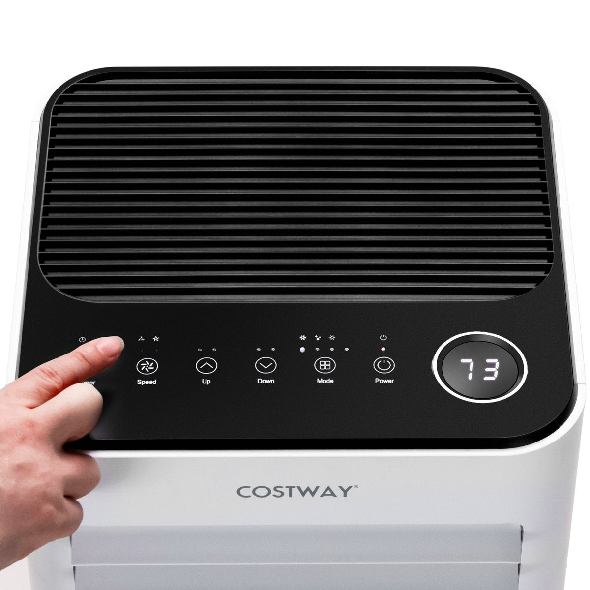 Aire acondicionado portátil de 8000 BTU con ventilador y modo deshumidificador, blanco, 250 pies cuadrados