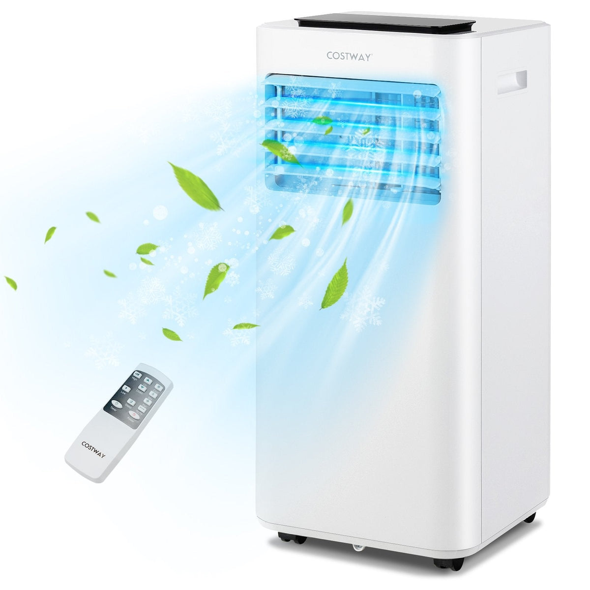 8000 BTU Portable Air Conditioner with Fan, Dehumidifier and Sleep Mode, Cools 250 sq ft