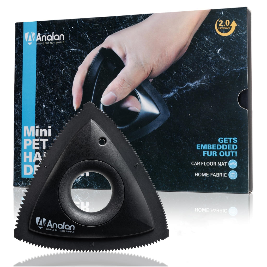Analan Mini Outil de Dépilation pour Animaux, Détails de Voiture, Brosse Anti Poils de Chien (Noir) 🍁 All In One Marketplace Canada