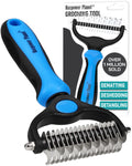 Maxpower Planet Pet Grooming Brush - Double Sided Shedding, Dematting (A1 Blue, Large) 🍁 All In One Marketplace Canada
