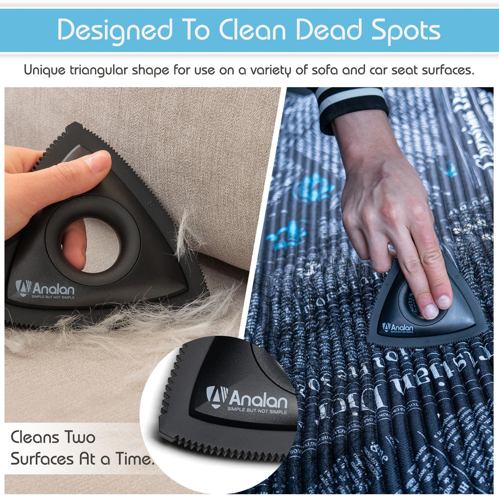 Analan Mini Outil de Dépilation pour Animaux, Détails de Voiture, Brosse Anti Poils de Chien (Noir) 🍁 All In One Marketplace Canada
