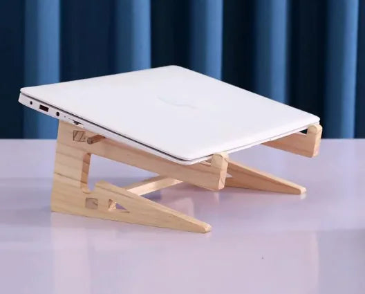 木製ノートパソコン・スマホスタンド