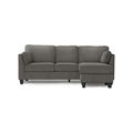 Sofa chaise longue avec deux coussins de 87" Monarch -FJORD-15- tissu gris (8714D15)