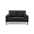 Causeuse de 58" avec deux coussins de Monarch - CK5A95 - PU noir (8J12A95)