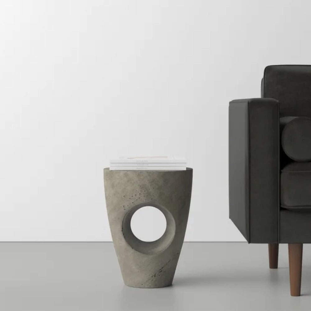 Olivia Concrete Terrazzo Mid-Century End Table