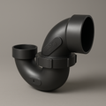 LESSO ABS Pトラップ（ユニオン付き）— 1½インチ ハブ×ハブ DWV、cUPC認証取得済み