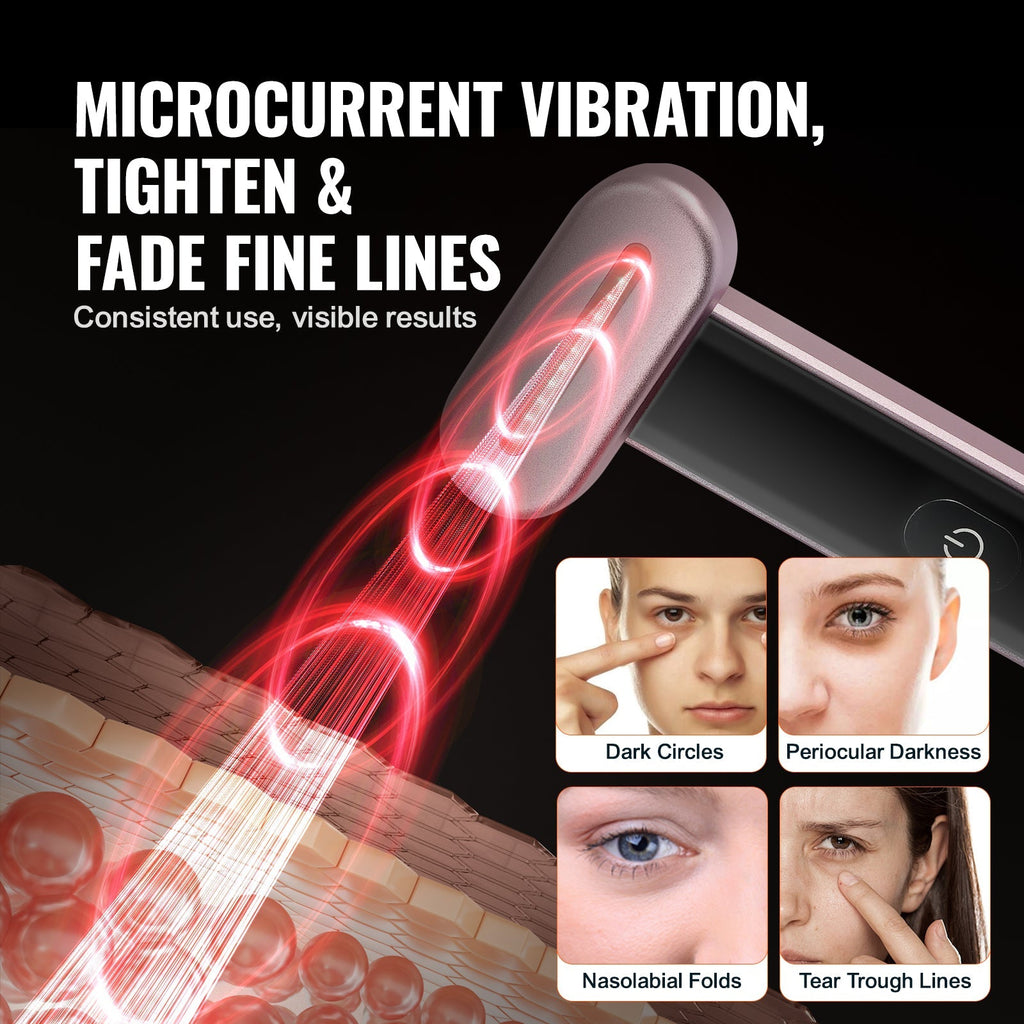 VEVOR Red Light Therapy Wand For Face, 7Color LED Facial Wand Red Green Sir Loin