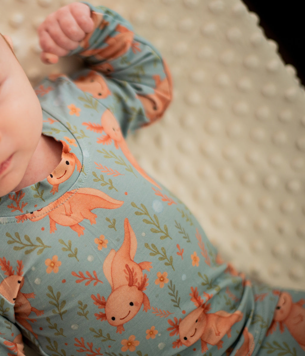 Pyjama 2 pièces en bambou – Axolove ♥️(Axolotl)
