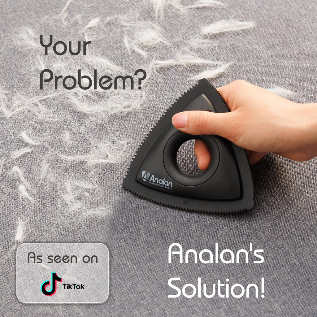 Analan Mini Outil de Dépilation pour Animaux, Détails de Voiture, Brosse Anti Poils de Chien (Noir) 🍁 All In One Marketplace Canada