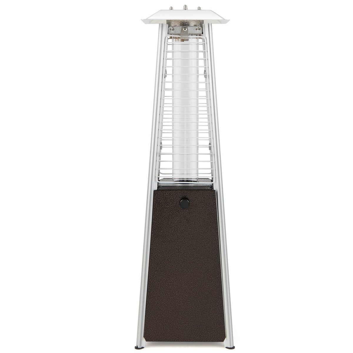 Chauffage de terrasse portable en acier de 9 500 BTU avec tube en verre