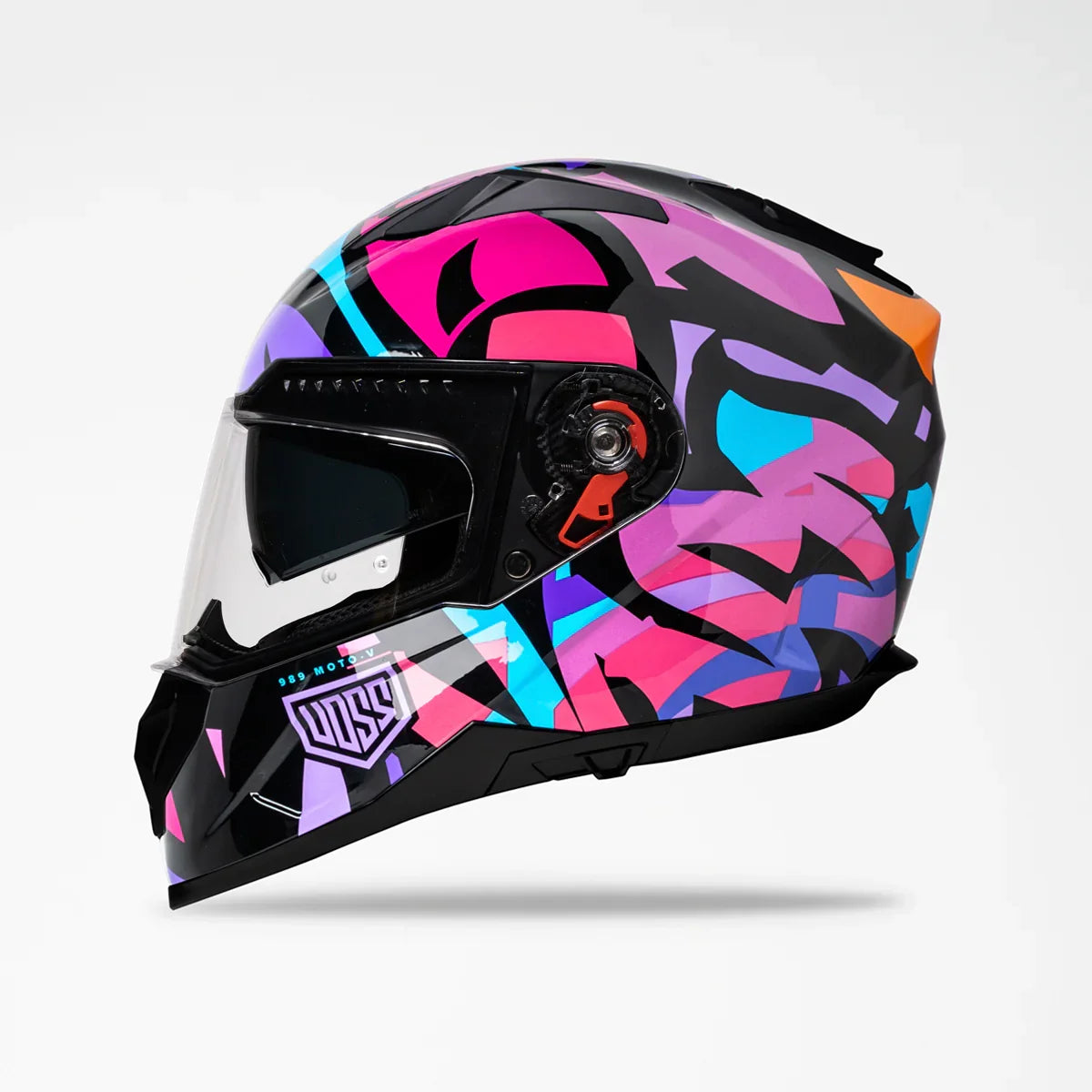 Voss 989 Moto-V TopRockr Integralhelm glänzend für Motorradfahrer