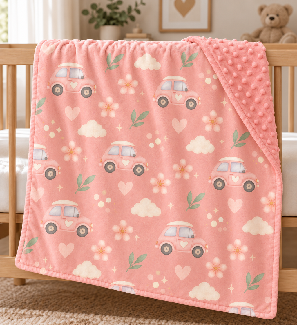 Weiche Minky-Decke „Escapade“ 🌸 klein