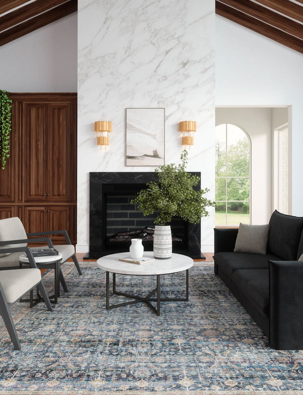 Davina Navy Lagoon Rug