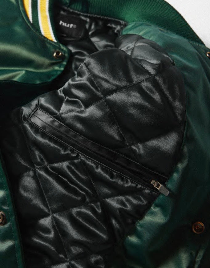 Chaqueta de béisbol HUF 'Digital Renaissance' - Verde bosque