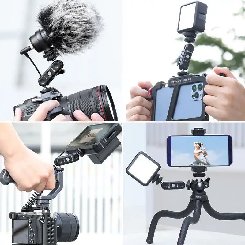 Ulanzi R102 doppelter 360°-Kugelkopf-Magic-Arm-Halter mit 1/4"-Schraubhalterung für Kamera, Videoleuchte und Monitor, Fotografie