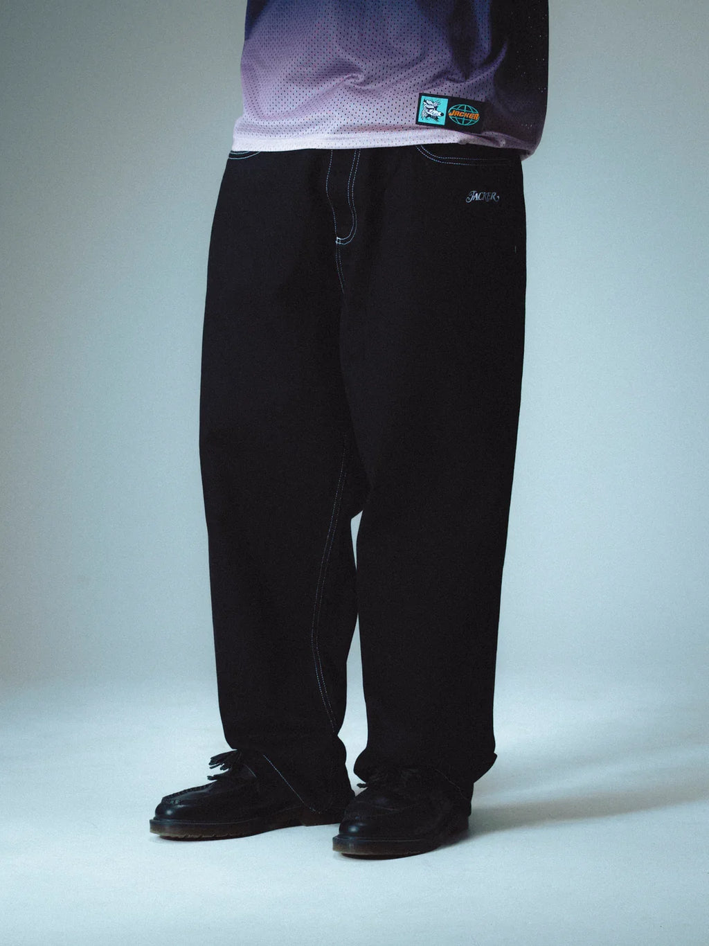 Pantalones holgados de mezclilla Jacker 'Classic' - Negro