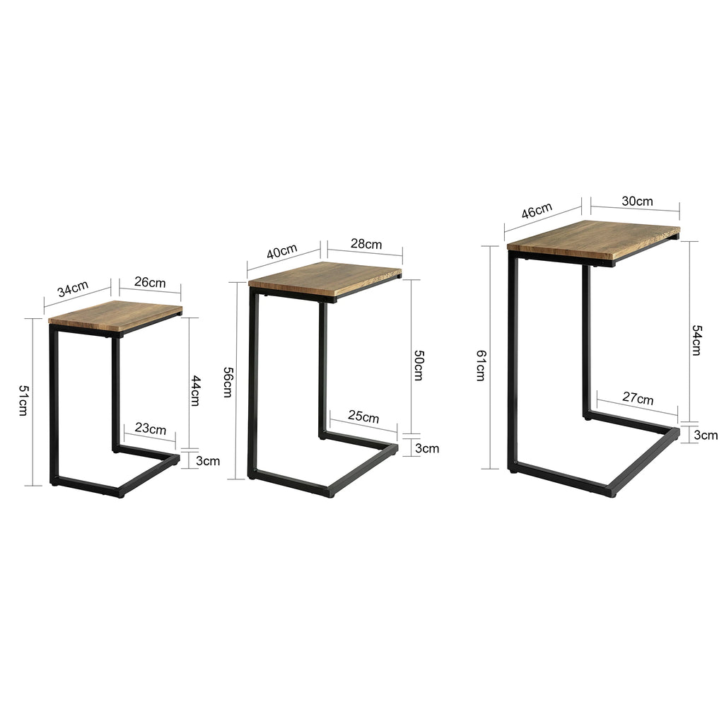 SoBuy FBT102-F set side table set table coffee table stackable coffee table laptop table care table living room table