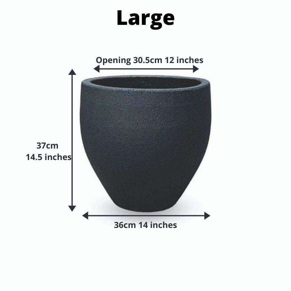 Aba Black Cement Planter (Multiple Sizes)