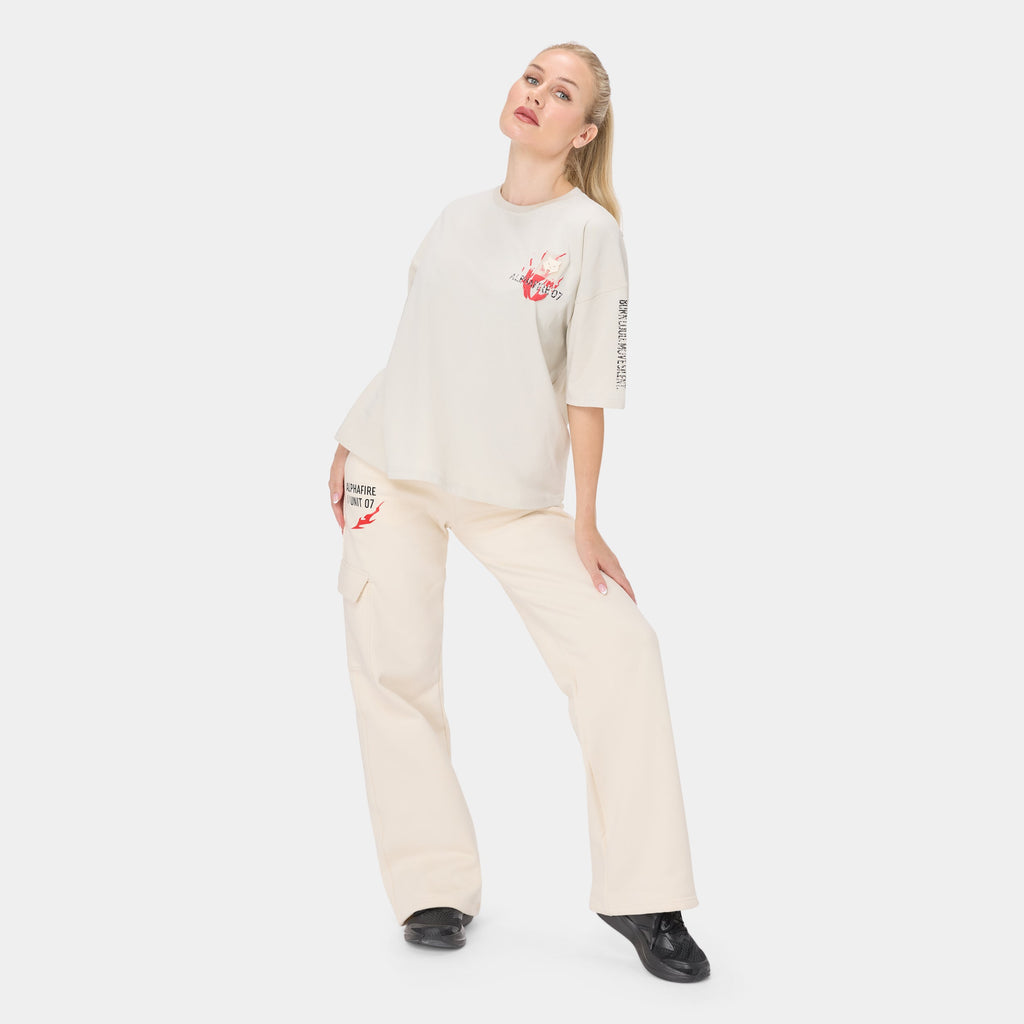 ALPHAFIRE OVERSIZED-T-SHIRT — TACTICAL BEIGE