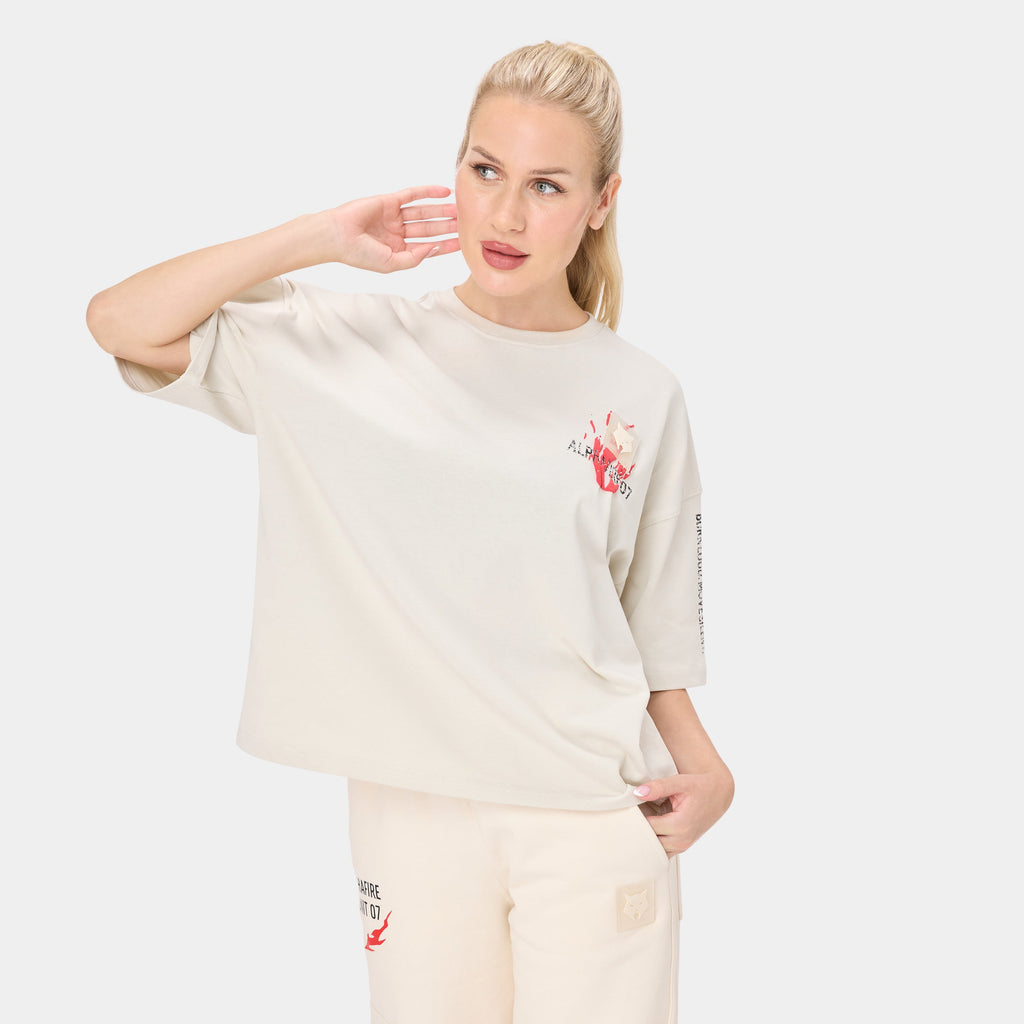 ALPHAFIRE OVERSIZED-T-SHIRT — TACTICAL BEIGE