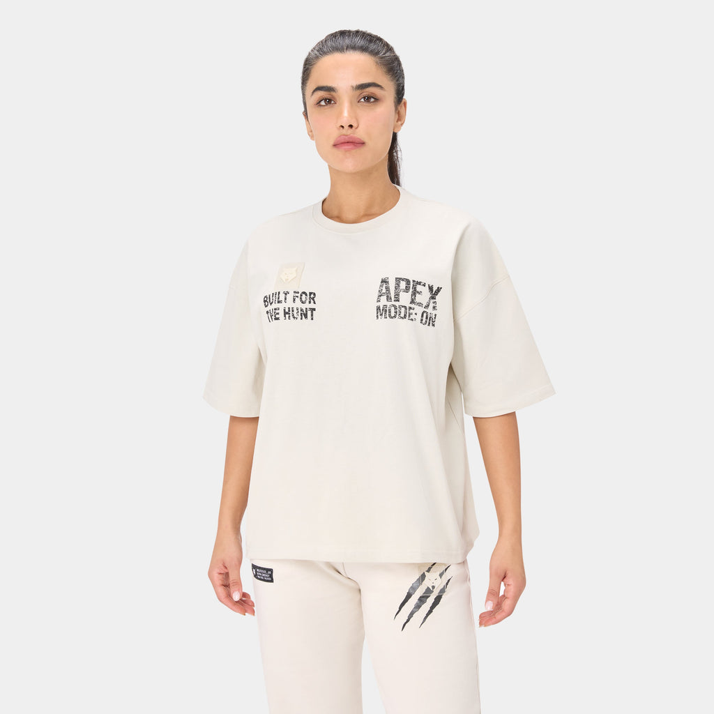T-SHIRT OVERSIZE APEXMODE — BEIGE TACTIQUE