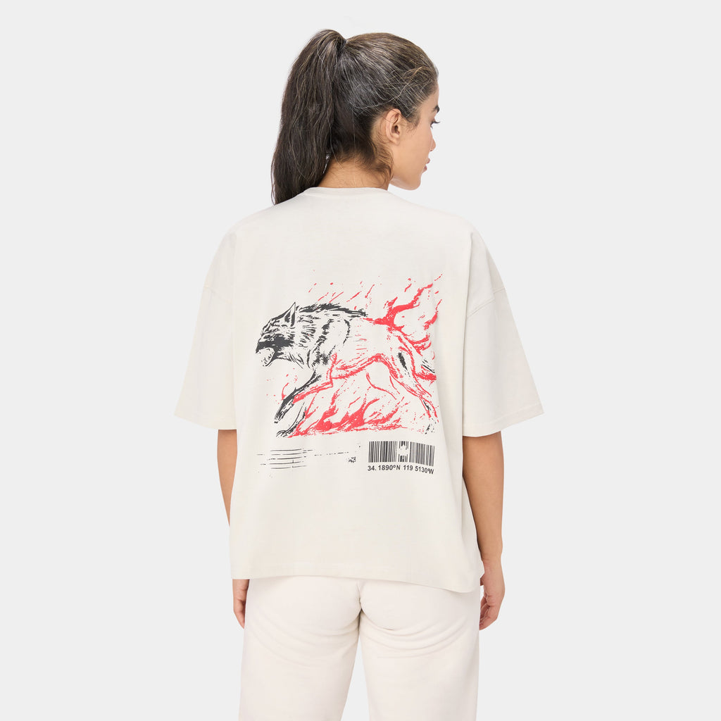 T-SHIRT OVERSIZE APEXMODE — BEIGE TACTIQUE