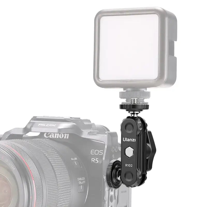 Ulanzi R102 doppelter 360°-Kugelkopf-Magic-Arm-Halter mit 1/4"-Schraubhalterung für Kamera, Videoleuchte und Monitor, Fotografie