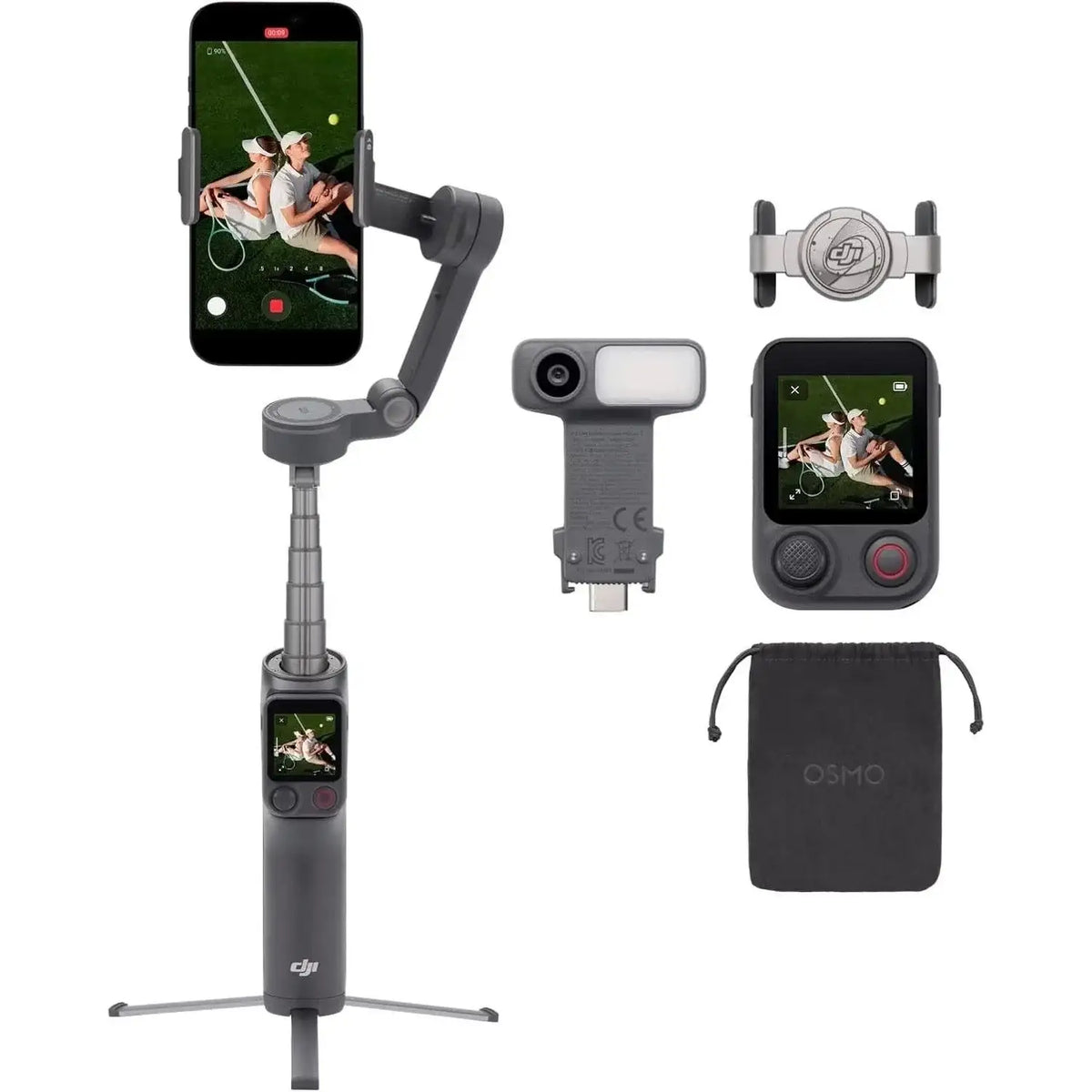 DJI Osmo Mobile 8P Smartphone Gimbal, 3-Axis Stabilizer with AI Tracking, Tripod and 10-Hour Battery