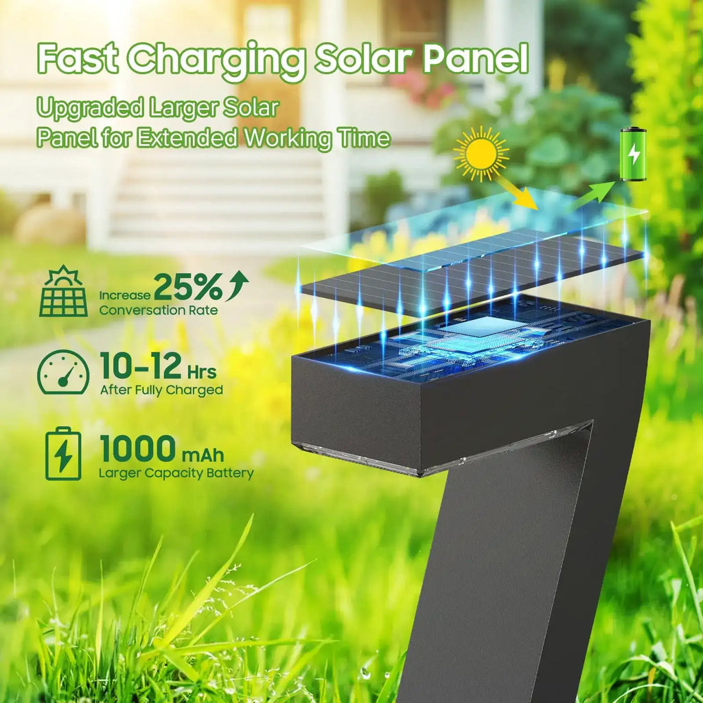Verbesserte helle LED-Solarleuchten für draußen, IP65-wasserdichte Solar-Gartenleuchten für Hof, Einfahrt und Gehweg zur Dekoration