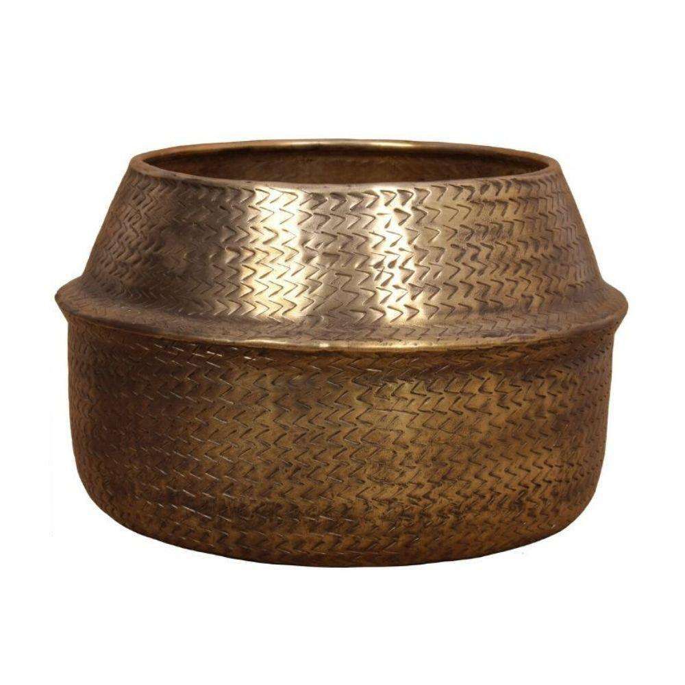 Aleta - Rattan Brass Finish Planter