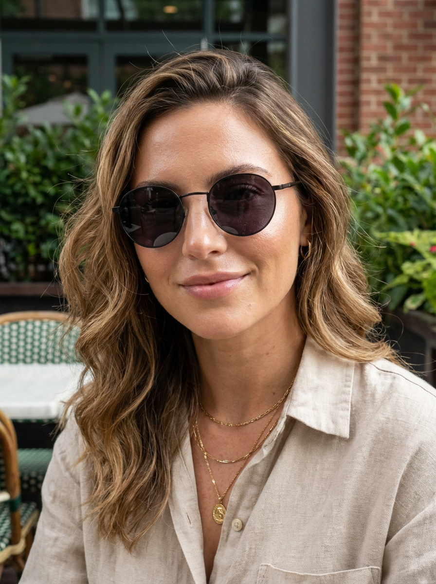 Boléro Sage — Runde Metall-Sonnenbrille